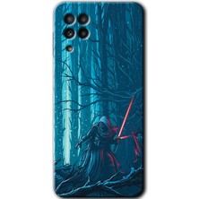 MRC İletişim Samsung Galaxy A22 Kılıf Hd Desen Baskılı Arka Kapak + Temperli Cam - Jedi