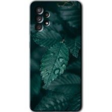 MRC İletişim Samsung Galaxy A32 4g Kılıf Hd Desen Baskılı Arka Kapak + Temperli Cam - Yağmurlu Yaprak