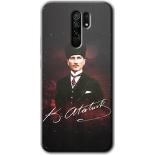 MRC İletişim Xiaomi Redmi 9 Kılıf Hd Desen Baskılı Arka Kapak - Kemal Atatürk