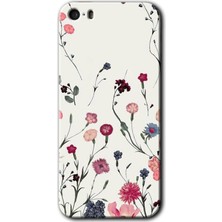 MRC İletişim iPhone 5s Kılıf Hd Desen Baskılı Arka Kapak + Temperli Cam - Mat Çiçek