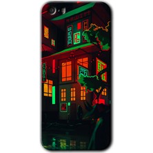 MRC İletişim iPhone 5s Kılıf Hd Desen Baskılı Arka Kapak + Temperli Cam - China Street