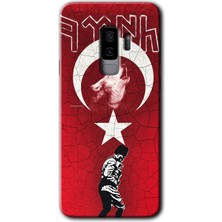 MRC İletişim Samsung Galaxy S9 Plus Kılıf Hd Desen Baskılı Arka Kapak + Temperli Cam - Bozkurt Atam