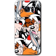 MRC İletişim Samsung Galaxy S7 Edge Kılıf Hd Desen Baskılı Arka Kapak + Temperli Cam - Karakterler