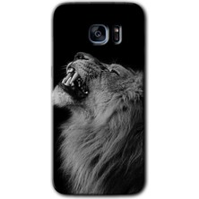 MRC İletişim Samsung Galaxy S7 Edge Kılıf Hd Desen Baskılı Arka Kapak + Temperli Cam - Lion