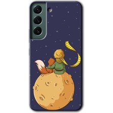 MRC İletişim Samsung Galaxy S22 Kılıf Hd Desen Baskılı Arka Kapak + Temperli Cam - Küçük Prens