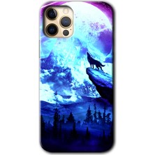 MRC İletişim iPhone 12 Pro Kılıf Hd Desen Baskılı Arka Kapak + Temperli Cam - Mega Kurt