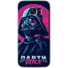 MRC İletişim Samsung Galaxy S7 Edge Kılıf Hd Desen Baskılı Arka Kapak + Temperli Cam - Darth Vader
