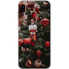 MRC İletişim Samsung Galaxy A20 Kılıf Hd Desen Baskılı Arka Kapak + Temperli Cam - Happy New Year