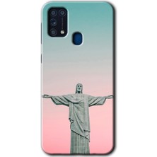 MRC İletişim Samsung Galaxy M31 Kılıf Hd Desen Baskılı Arka Kapak + Temperli Cam - Rio