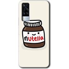 MRC İletişim Vivo Y51 Kılıf Hd Desen Baskılı Arka Kapak - Nutella Aşkım