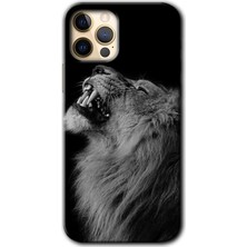 MRC İletişim iPhone 12 Pro Max Kılıf Hd Desen Baskılı Arka Kapak + Temperli Cam - Lion