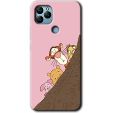 MRC İletişim General Mobile Gm 22 Plus Kılıf Hd Desen Baskılı Arka Kapak + Temperli Cam - Winnie The Pooh
