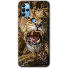 MRC İletişim General Mobile Gm 21 Pro Kılıf Hd Desen Baskılı Arka Kapak + Temperli Cam - Lion King