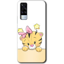 MRC İletişim Vivo Y51A Kılıf Hd Desen Baskılı Arka Kapak - Sevimli Kedi