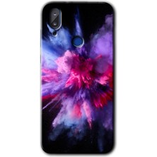 MRC İletişim Vestel E5 Kılıf Hd Desen Baskılı Arka Kapak - Color Splash Purple