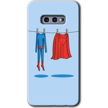 MRC İletişim Samsung Galaxy S10E Kılıf Hd Desen Baskılı Arka Kapak + Temperli Cam - Izin Günü