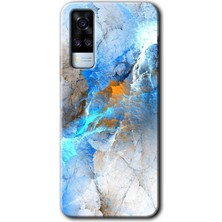 MRC İletişim Vivo Y51 Kılıf Hd Desen Baskılı Arka Kapak - Mavi Buzul