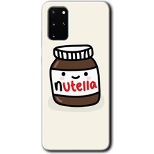 MRC İletişim Samsung Galaxy S20 Plus Kılıf Hd Desen Baskılı Arka Kapak + Temperli Cam - Nutella Aşkım