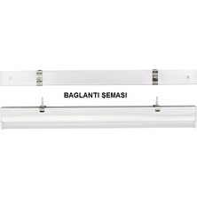 GRN 30CM Mutfak Tezgah Aydınlatması Seti Anahtarlı Birbirine Eklenebilir (1,5mt Fişli Kablolu)