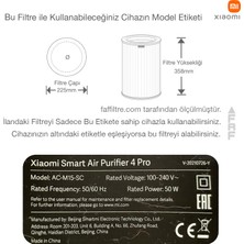 Xiaomi Akıllı Hava Temizleyici 4 Pro Filtre