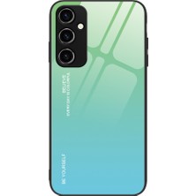 Cool-M Samsung Galaxy A54 5g Için Gradyan Renkli Telefon Kılıfı, Temperli Cam + Pc + Tpu Anti-Kayma Telefon Kapağı (Yurt Dışından)