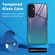 Cool-M Samsung Galaxy A54 5g Için Gradyan Renkli Telefon Kılıfı, Temperli Cam + Pc + Tpu Anti-Kayma Telefon Kapağı (Yurt Dışından)