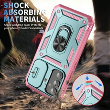 Cool-M Samsung Galaxy A54 5g Pc Tpu Case Kickstand Şok Geçirmez Kapak Kart Yuvası, Lens Guard (Yurt Dışından)