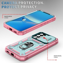 Cool-M Samsung Galaxy A54 5g Pc Tpu Case Kickstand Şok Geçirmez Kapak Kart Yuvası, Lens Guard (Yurt Dışından)