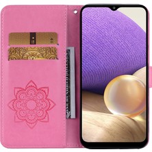 Cool-M Samsung Galaxy A54 5g Stand Cüzdan Telefon Deri Kapağı Baskılı Baykuş Çiçek Cep Telefonu Kılıf (Yurt Dışından)