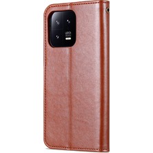 Azns Azns Koyun Derisi Doku Deri Kılıfı Xiaomi 13 Pro (Yurt Dışından)