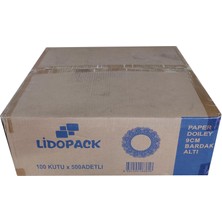 Lidopack Dantel Kağıt Karton Çay Meşrubat Bardak Altlığı - Beyaz -9 cm -100X 500 Adetlik Paket- Koli