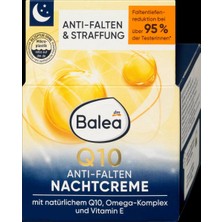 Balea Kırışık Karşıtı Gece Kremi Cilt Sıkılaştırma Doğal Q10, Omega Kompleksi ve E Vitaminli Kırışık Giderici