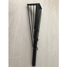 Karakoç Metal Venüs 40*10*10 cm Siyah Statik Boyalı Sehpa Puf Sandalye Ayağı ( 4 Adet)