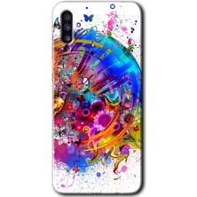 MRC İletişim Samsung Galaxy A70S Kılıf Hd Desen Baskılı Arka Kapak + Temperli Cam - 4K Clock