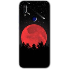 MRC İletişim Xiaomi Redmi Note 7 Kılıf Hd Desen Baskılı Arka Kapak - Kanlı Ay