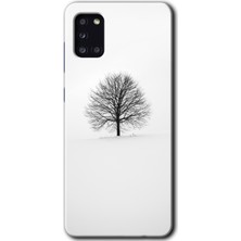 MRC İletişim Samsung Galaxy A31 Kılıf Hd Desen Baskılı Arka Kapak + Temperli Cam - Alone Tree