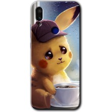MRC İletişim Xiaomi Redmi Note 7 Kılıf Hd Desen Baskılı Arka Kapak - Üzgün Pikaçu