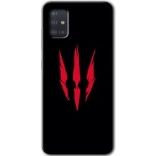 MRC İletişim Samsung Galaxy A51 Kılıf Hd Desen Baskılı Arka Kapak + Temperli Cam - Ayı Pençesi