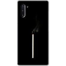 MRC İletişim Samsung Galaxy Note 10 Kılıf Hd Desen Baskılı Arka Kapak + Temperli Cam - Sönmüş Kibrit