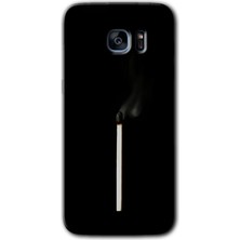 MRC İletişim Samsung Galaxy S7 Edge Kılıf Hd Desen Baskılı Arka Kapak + Temperli Cam - Sönmüş Kibrit