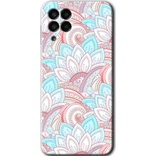 MRC İletişim Samsung Galaxy M33 Kılıf Hd Desen Baskılı Arka Kapak + Temperli Cam - Çin Mandala 1