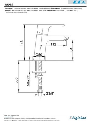 ECA Niobe Lavabo Bataryası 102188053