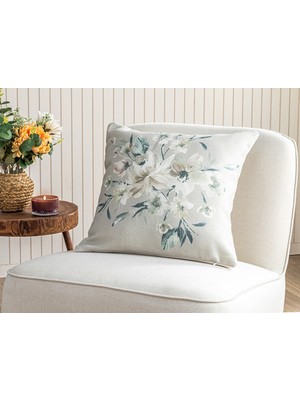 English Home Lerna Baskılı Kırlent Kılıfı 45 x 45 cm Gri