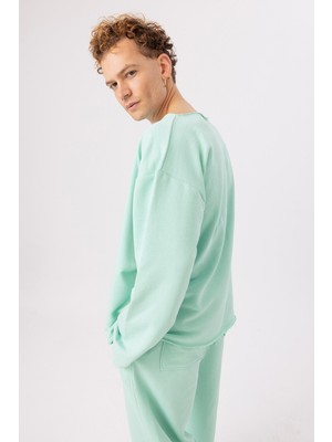 Gothamvibes Erkek Calm Oversize Mint Sweatshirt