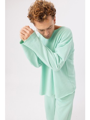 Gothamvibes Erkek Calm Oversize Mint Sweatshirt