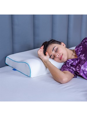 Simple The Pillow Boyun Destekli Visco Yastık Boyun Fıtığı Boyun Düzleşmesi Için Ortopedik Boyun Yastığı 60*40*11*8