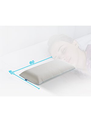 Simple The Pillow Oval Klasik Visco Yastık Memory Foam Boyun Yastığı Hafızalı Yastık 60*40*12