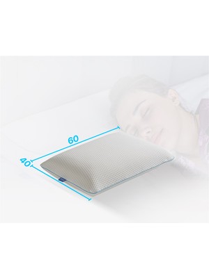 Simple The Pillow Kontürlü Klasik Visco Yastık Memory Foam Boyun Yastığı Hafızalı Yastık 60*40*12