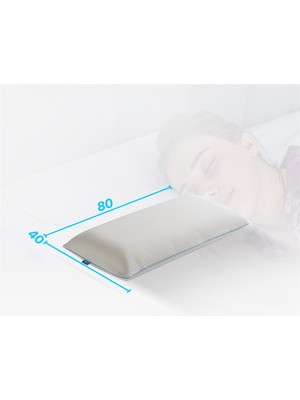 Simple The Pillow Jumbo Boy Visco Yastık Memory Foam Boyun Yastığı Hafızalı Yastık Ultra Boy 80*40*15