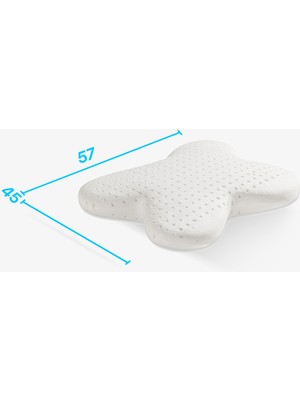 Simple The Pillow Visco Kelebek Yastık Memory Foam Boyun Yastığı Hafızalı Yastık 57*45*13